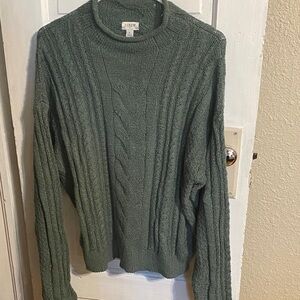 J. Crew Sage Cable Knit Sweater